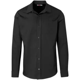 Mens Long Sleeve Milano Shirt Black Front